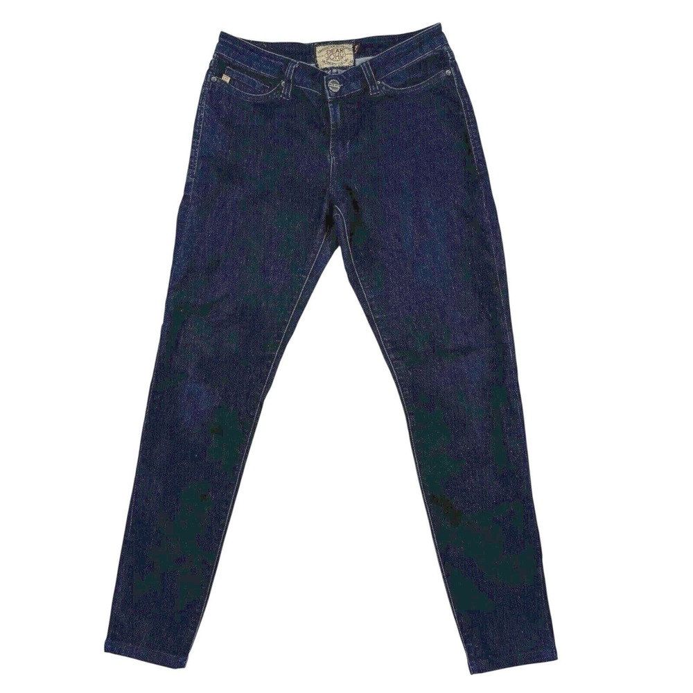 Dear John Skinny Jeans Womens 28 Dark Wash Blue Modern Luxury Stretch Chic